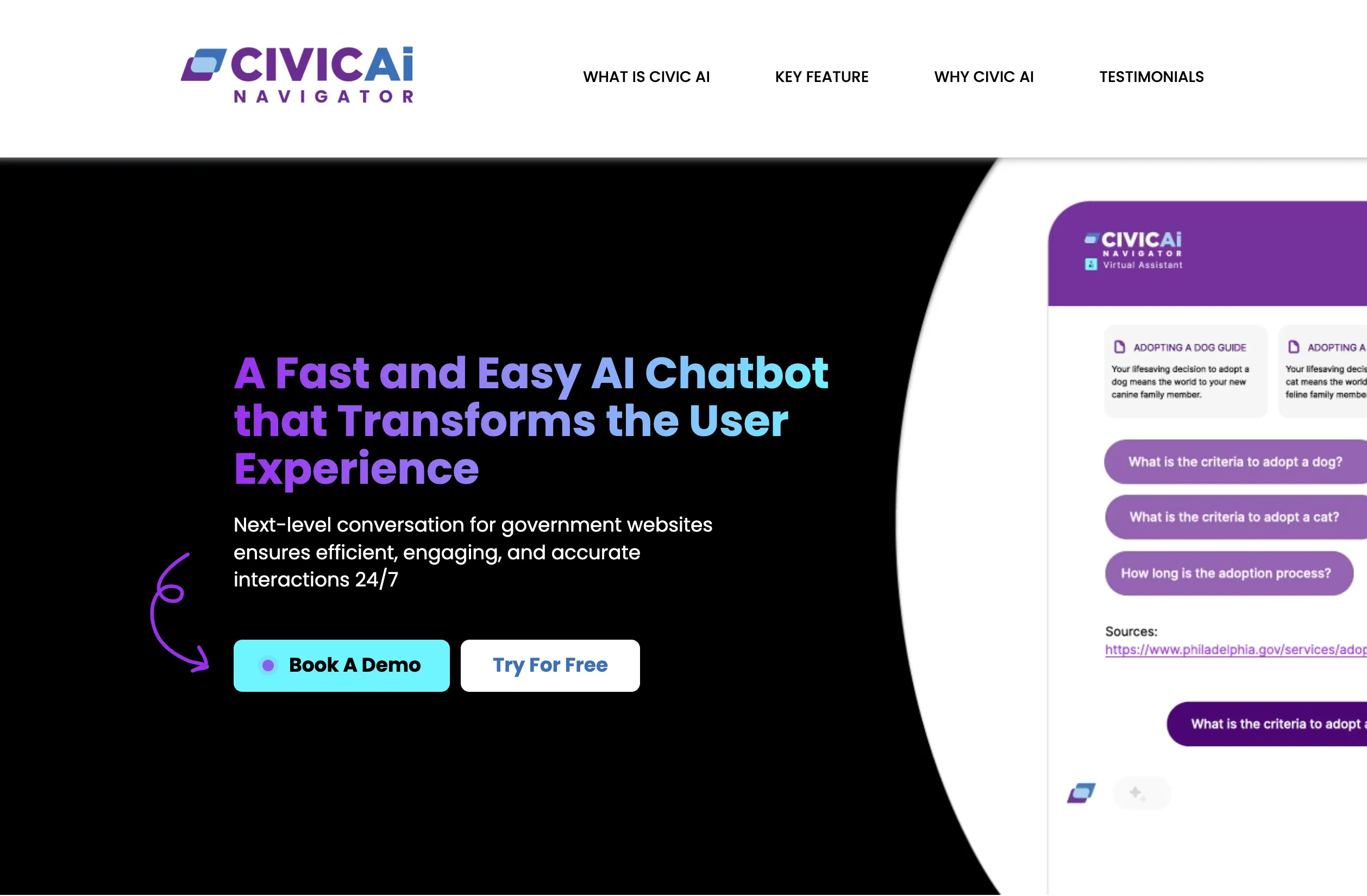 CivicAI Navigator website preview